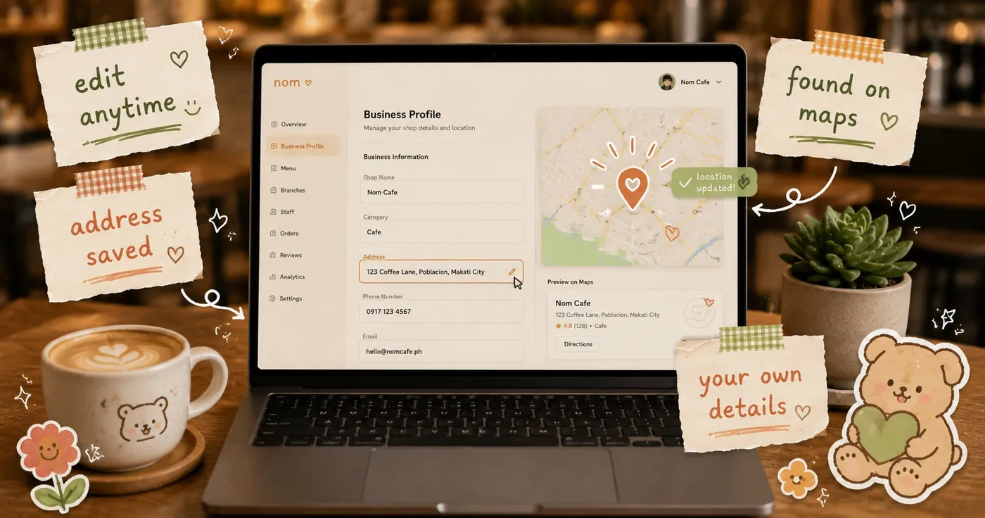 Edit your full business profile, anytime