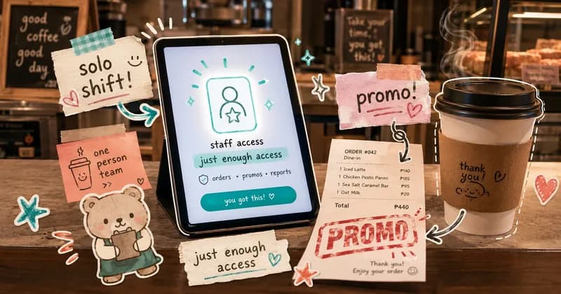 A staff role built for solo baristas, and voucher orders now stand out on the floor