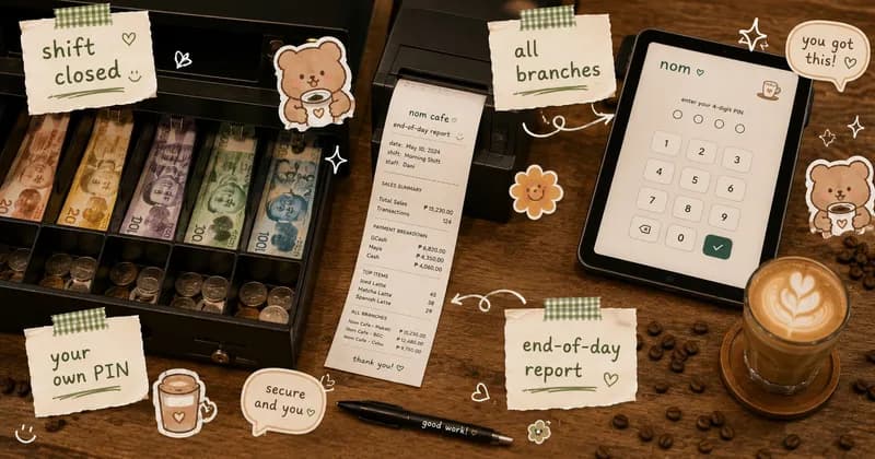 What's new: cash shifts, cashier PINs, and an all-branches staff view